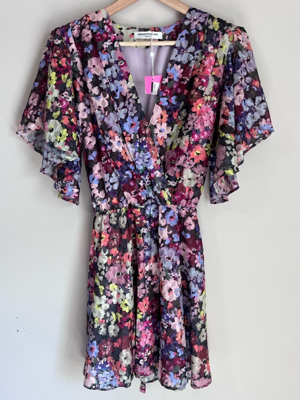 Amanda Uprichard Mini Dress Floral Belted Sz Large